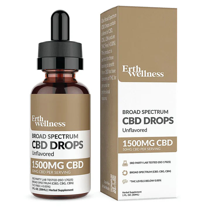 Erth Wellness CBD Drops - Unflavored