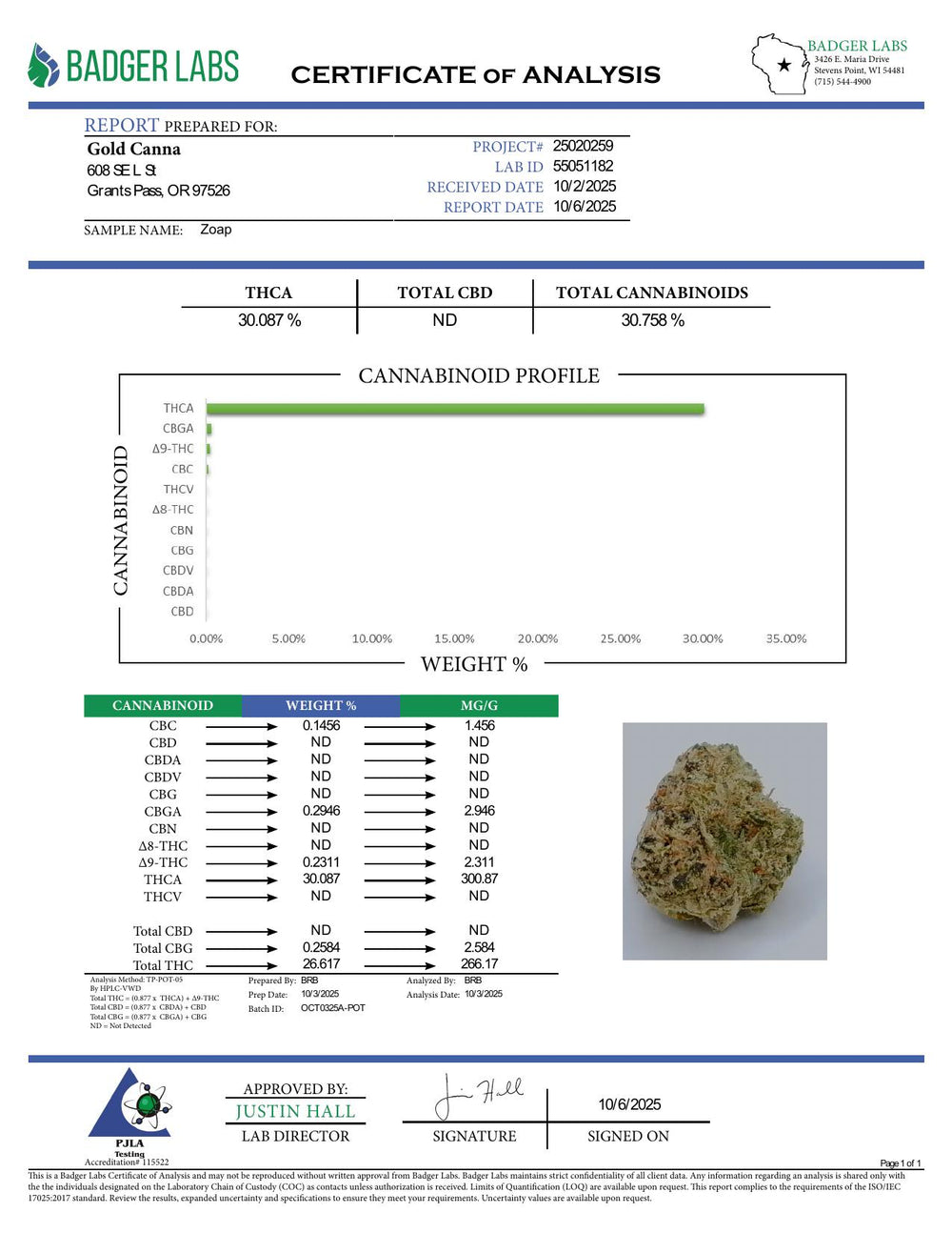 COA PDF (converted to JPEG)