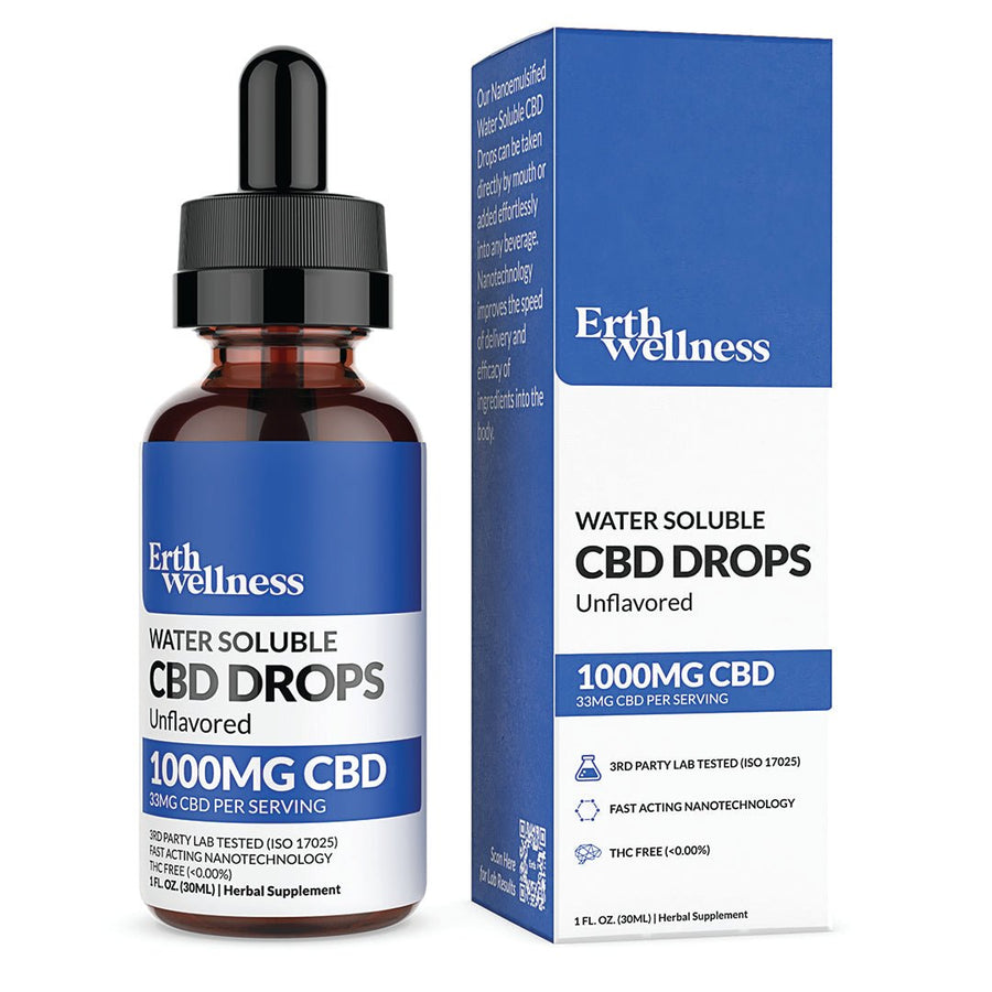 Erth Wellness - Water Soluble CBD Tincture - Unflavored THC Free