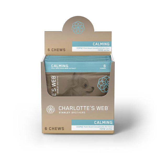 Charlotte's Web Dog Chews: 2.5mg Calming (Chicken) 90mg⎢6ct⎢6-Pack PDQ