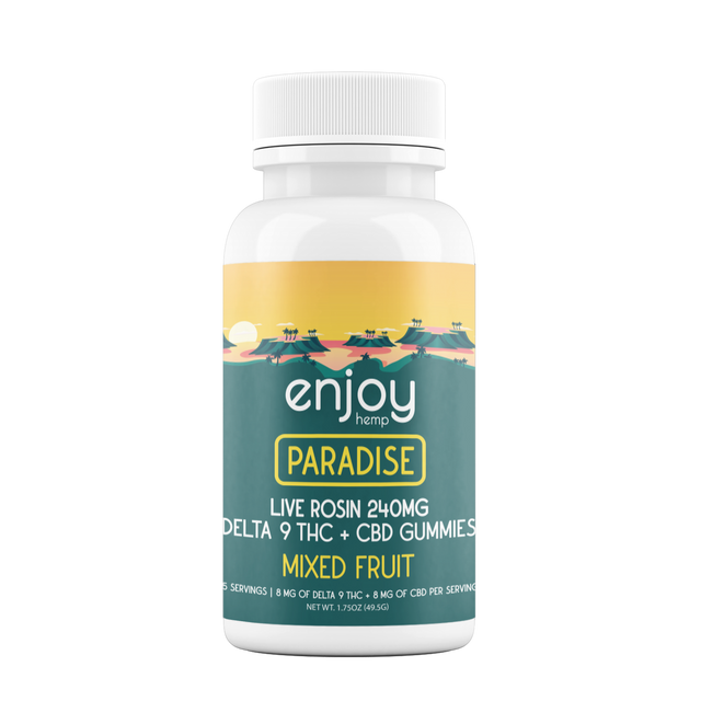 Enjoy Hemp Medium Dose THC:CBD 15ct gummy bottle 6/case